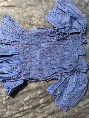 Damson Madder Striped Smocked Women’s Top